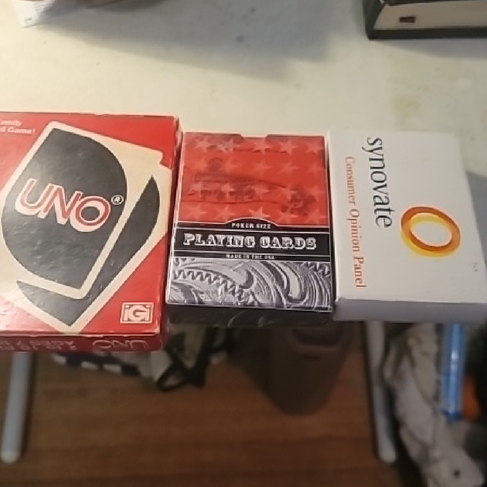 UNO Red Playing Cards and 2 Decks Of Playing Cards